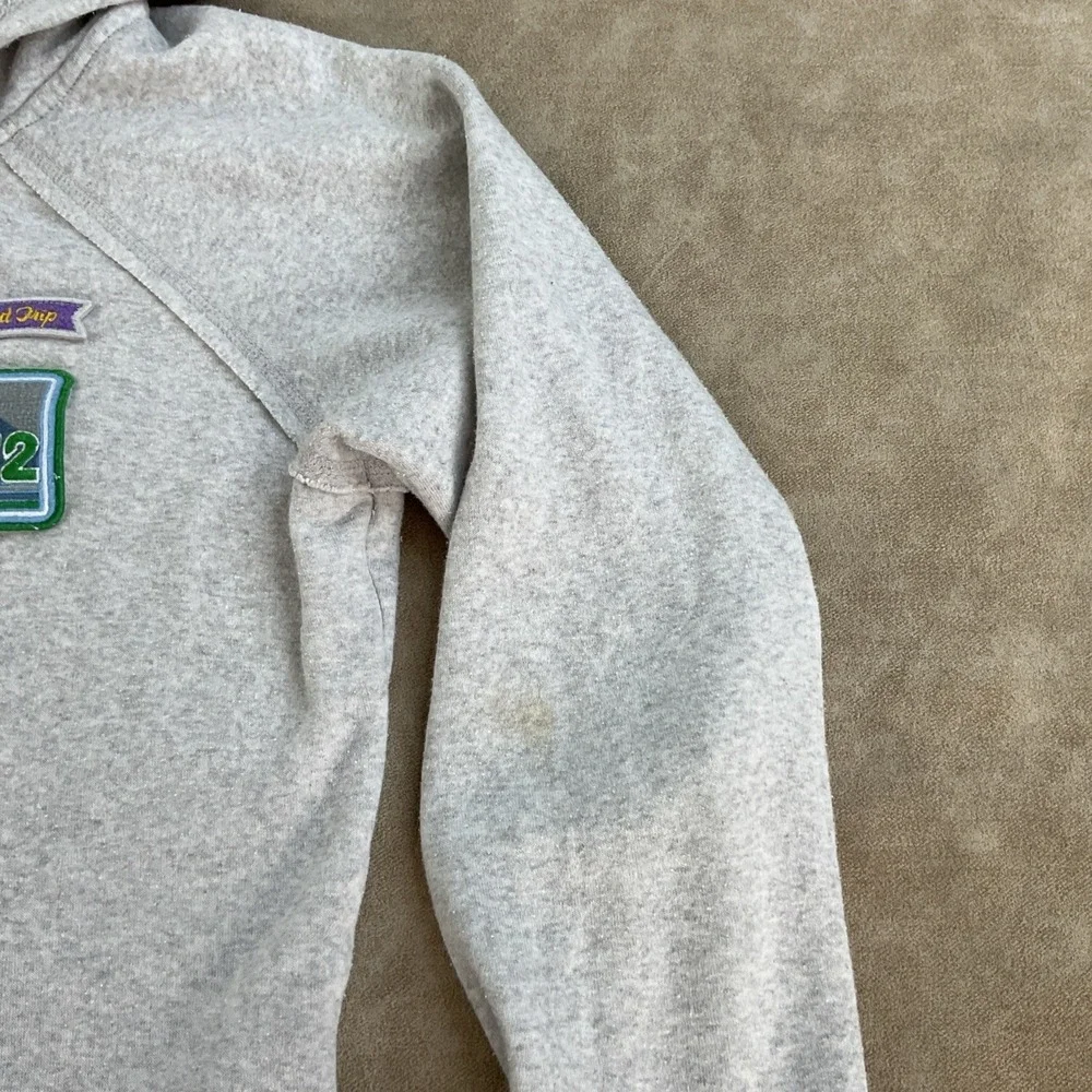 Vintage Nike Hoodie Sweatshirt Girls Sz XS Road Trip State HWY 72 Patch Gray 90s